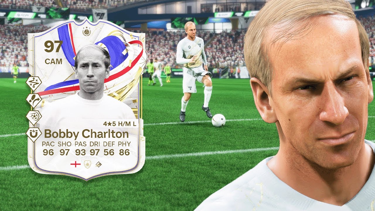 97 GREATS OF THE GAME ICON CHARLTON PLAYER REVIEW | EA FC 24 ULTIMATE TEAM