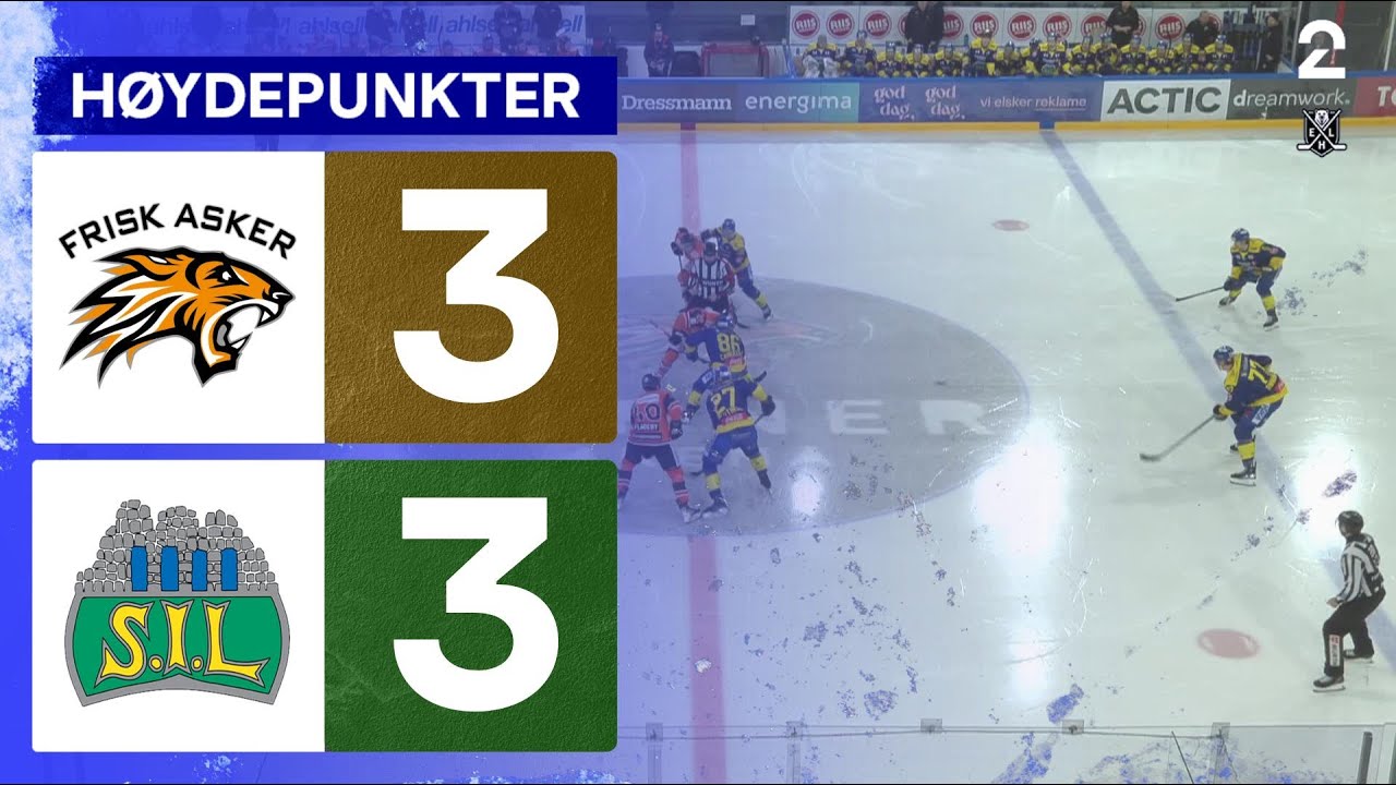Frisk Asker 3 - 3 Storhamar - Høydepunkter
