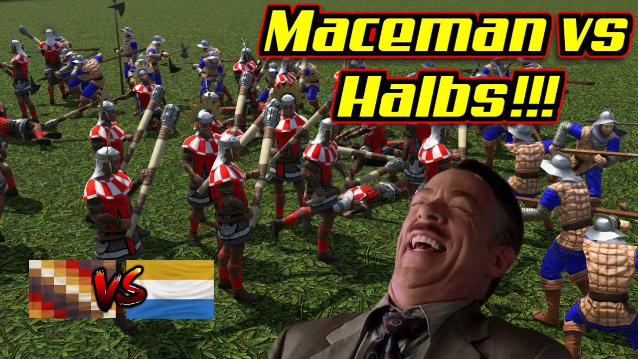 Maceman vs Halberdier melee showdown!!!  AOE3