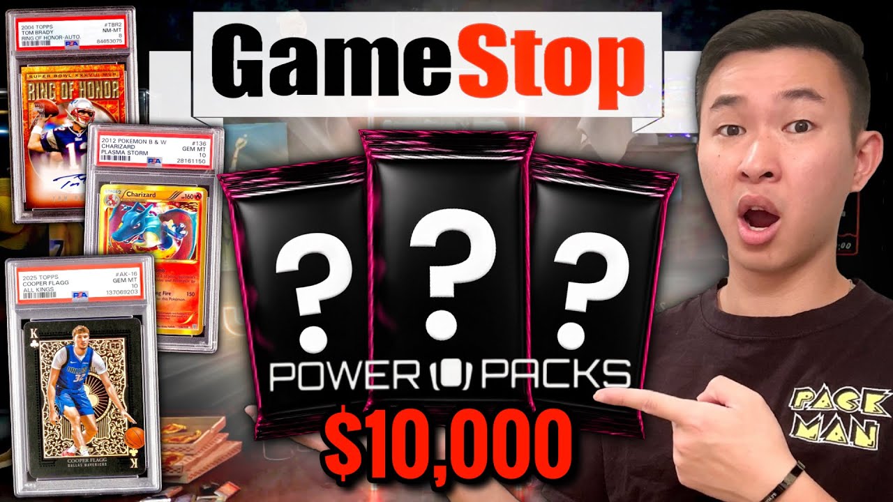 I spent $10,000 on GAME STOP's CRAZY new SPORTS CARD MYSTERY PACKS! 😳