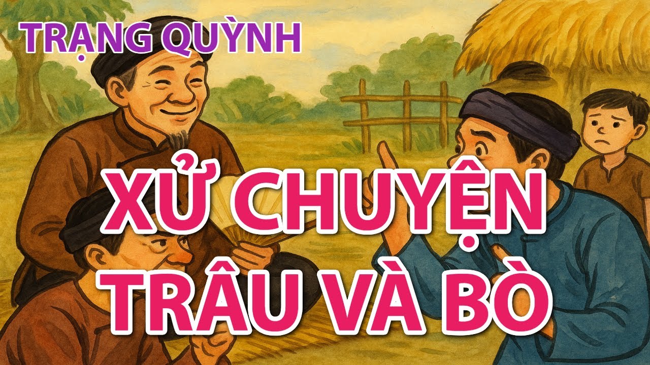 TRẠNG QUỲNH XỬ CHUYỆN TRÂU VÀ BÒ