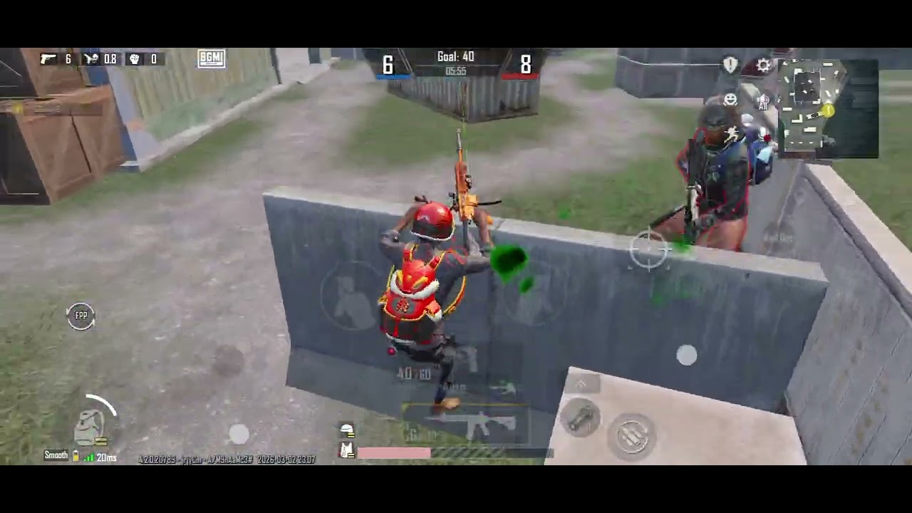 1v1 room M416 iphone15 fps120 v realme GT 7T 120fps😭😥😰 