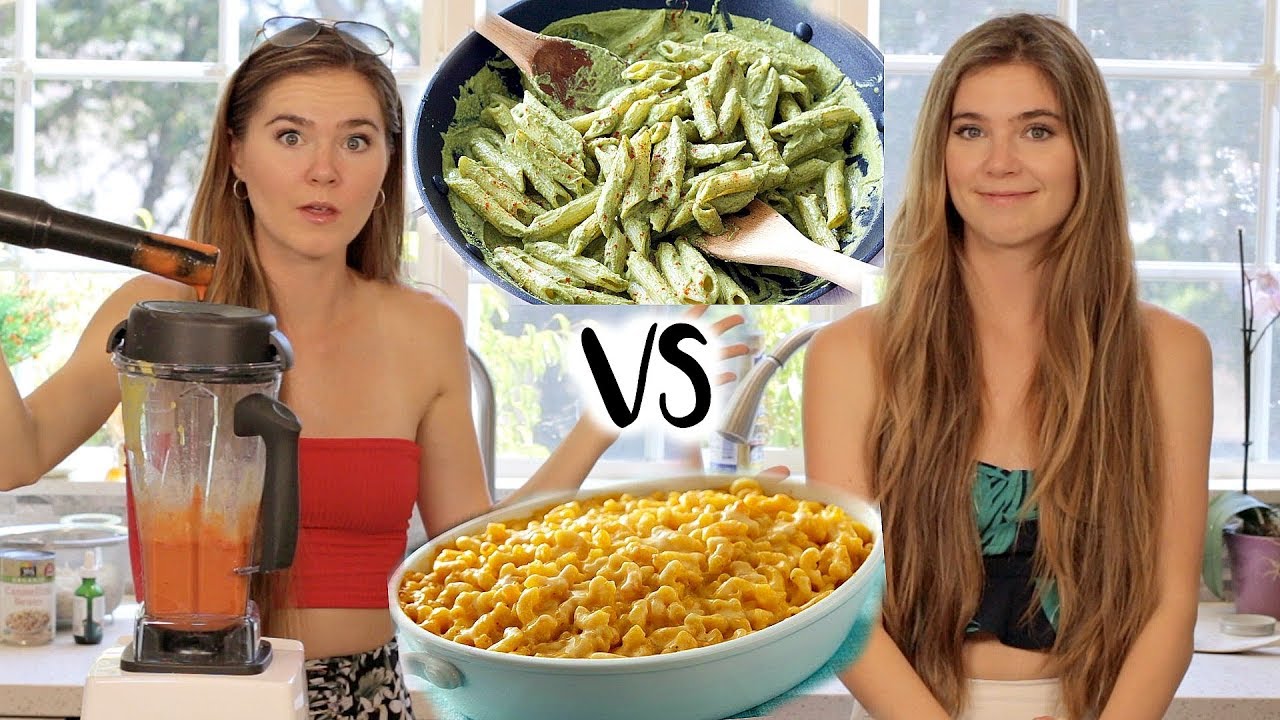 TWIN vs TWIN - COOKING CHALLENGE (Mac & Cheese Vs Basil Pesto)