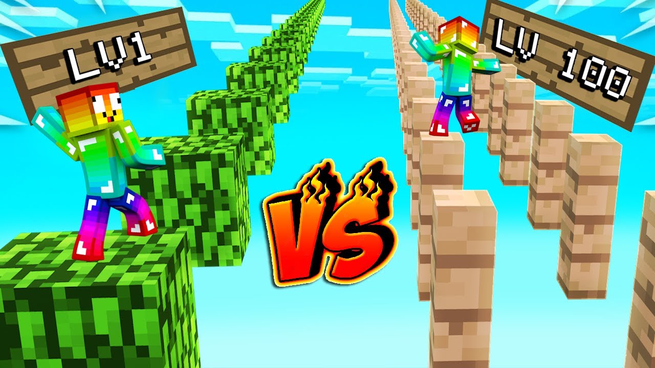 MINI GAME: CUỘC THI TRỞ THÀNH PRO PARKOUR ** THỬ THÁCH NOOB VƯỢT QUA 100 LV PARKOUR VÀ CÁI KẾT ??
