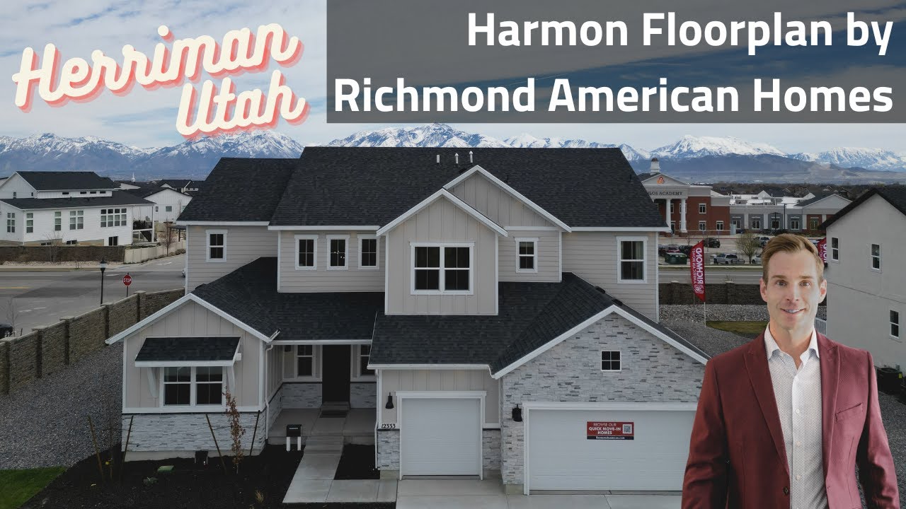 Richmond American Homes | Harmon Plan | 6,300 SF | Teton Ranch | Herriman Utah | Model Home Tour