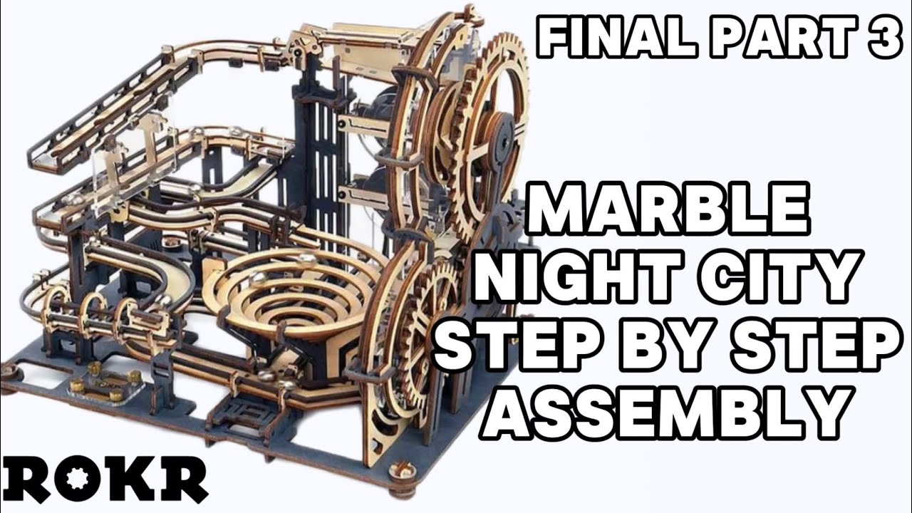 ROKR Night City Marble Run Step-by-Step Assembly Guide: Final Part 3