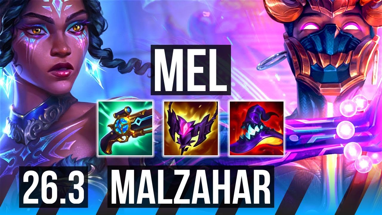 MEL vs MALZAHAR (MID) | 49K damage, Good KDA: 17/2/8 | KR Master | 26.3