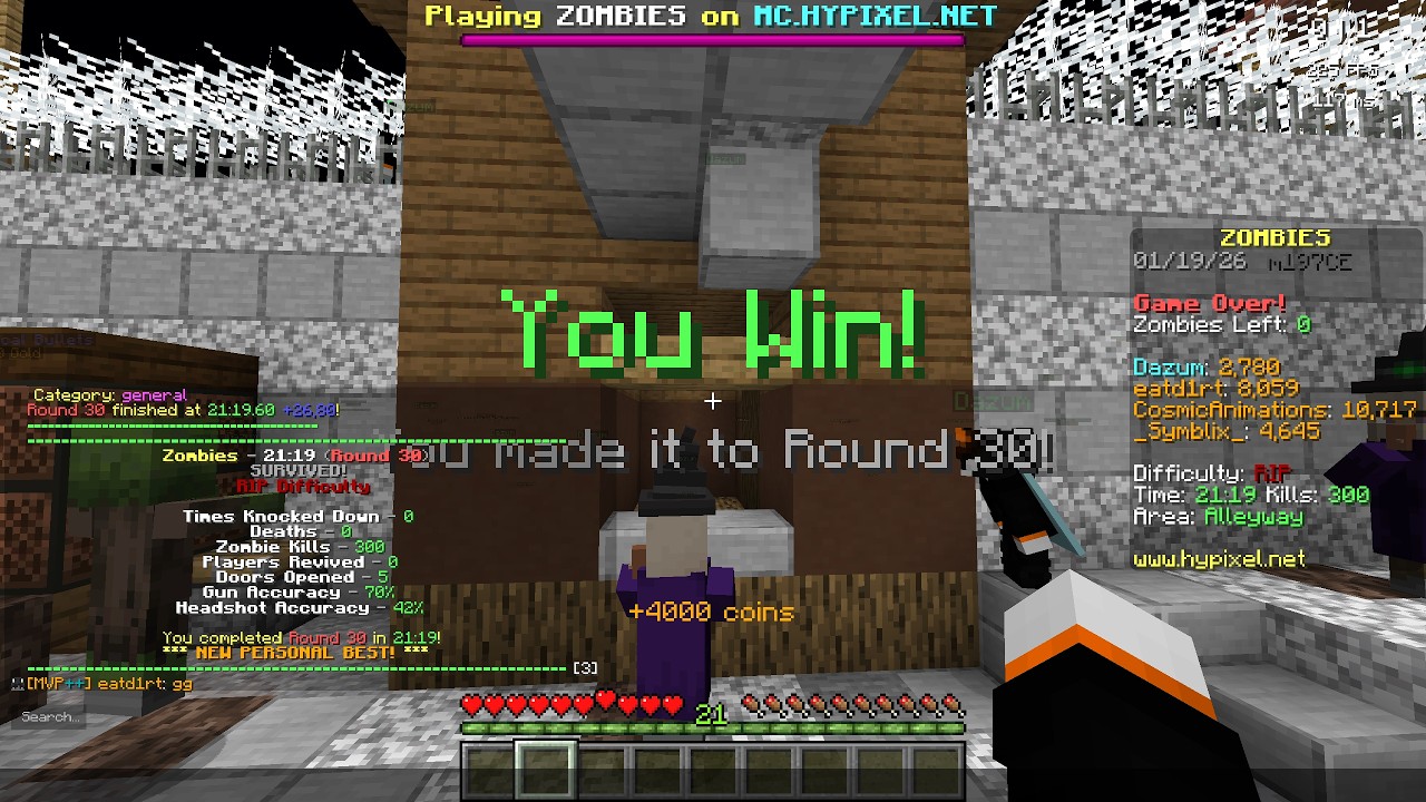 Hypixel Zombies: Prison Rip Speed Run (21:19)