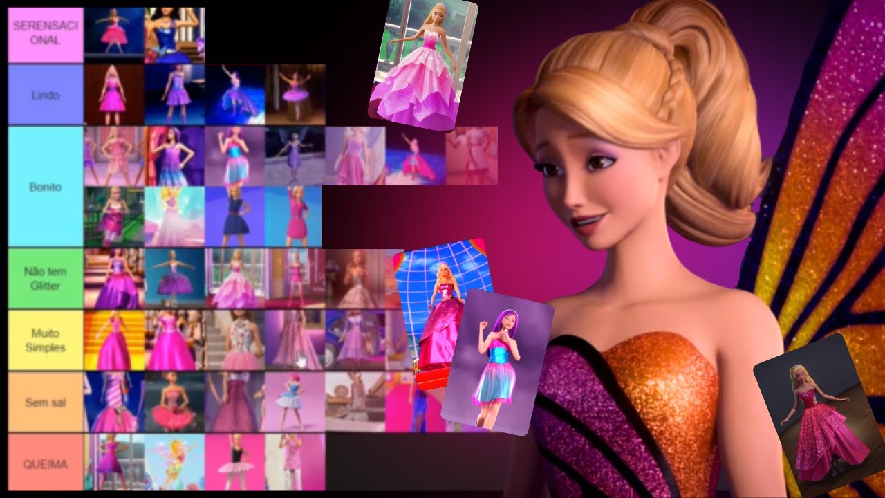 Melhores e Piores Vestidos dos Filmes da Barbie ! - TIER LIST (2011-2020) HF.