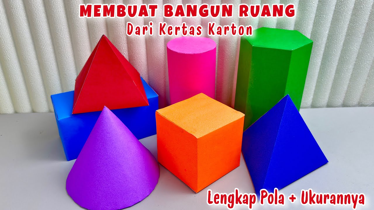Membuat Jaring Jaring Bangun Ruang || kubus, Balok, Tabung, Prisma Segi Enam, Kerucut, Limas