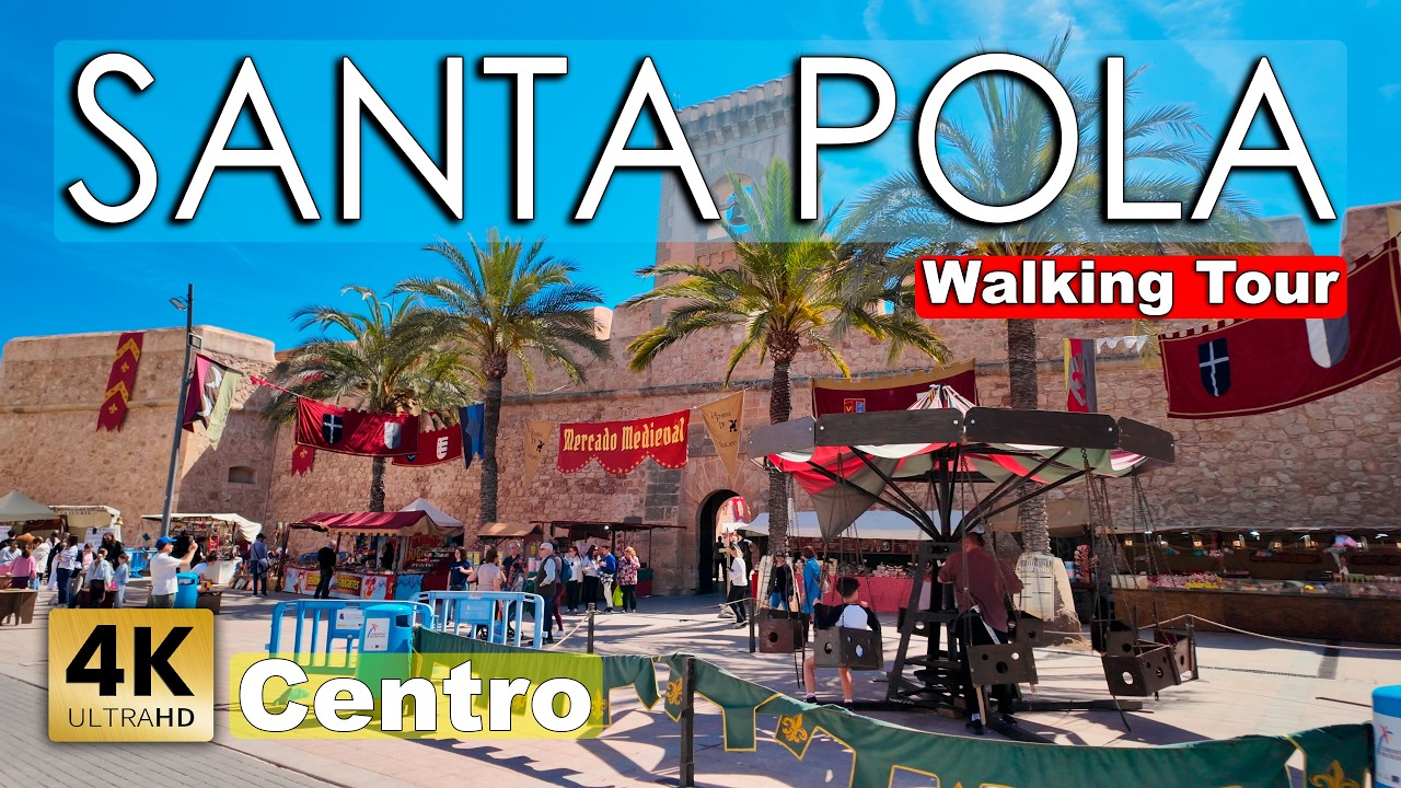 Santa Pola - Centro 2025, Part 1 - Spain | Costa Blanca - Walking tour [4k 60fps]