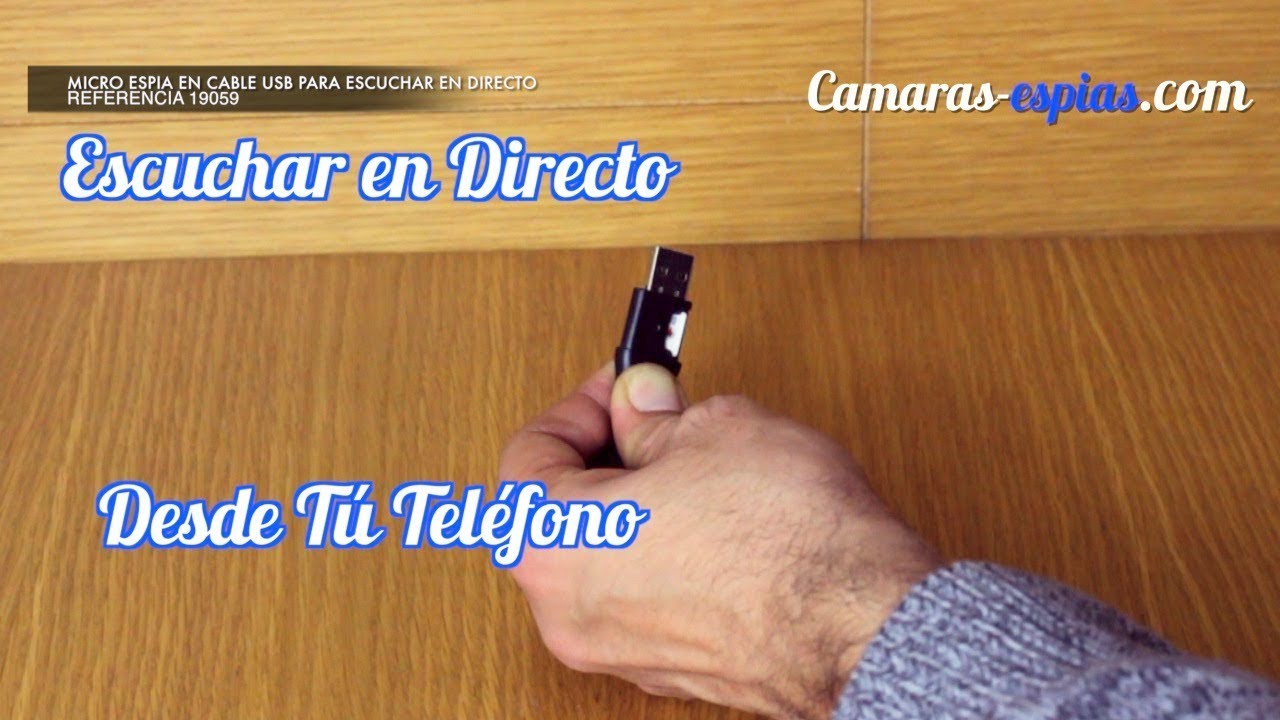 Micrófono Espía escondido en un Cable USB!! Escucha en Directo desde tu móvil!!