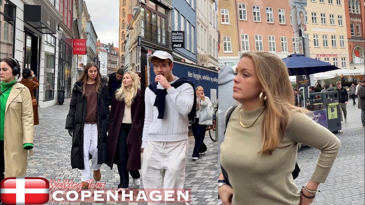 Copenhagen Denmark | Sunday, 23 October 2022 | 4K City Walking Tour | Walking Street #strøget