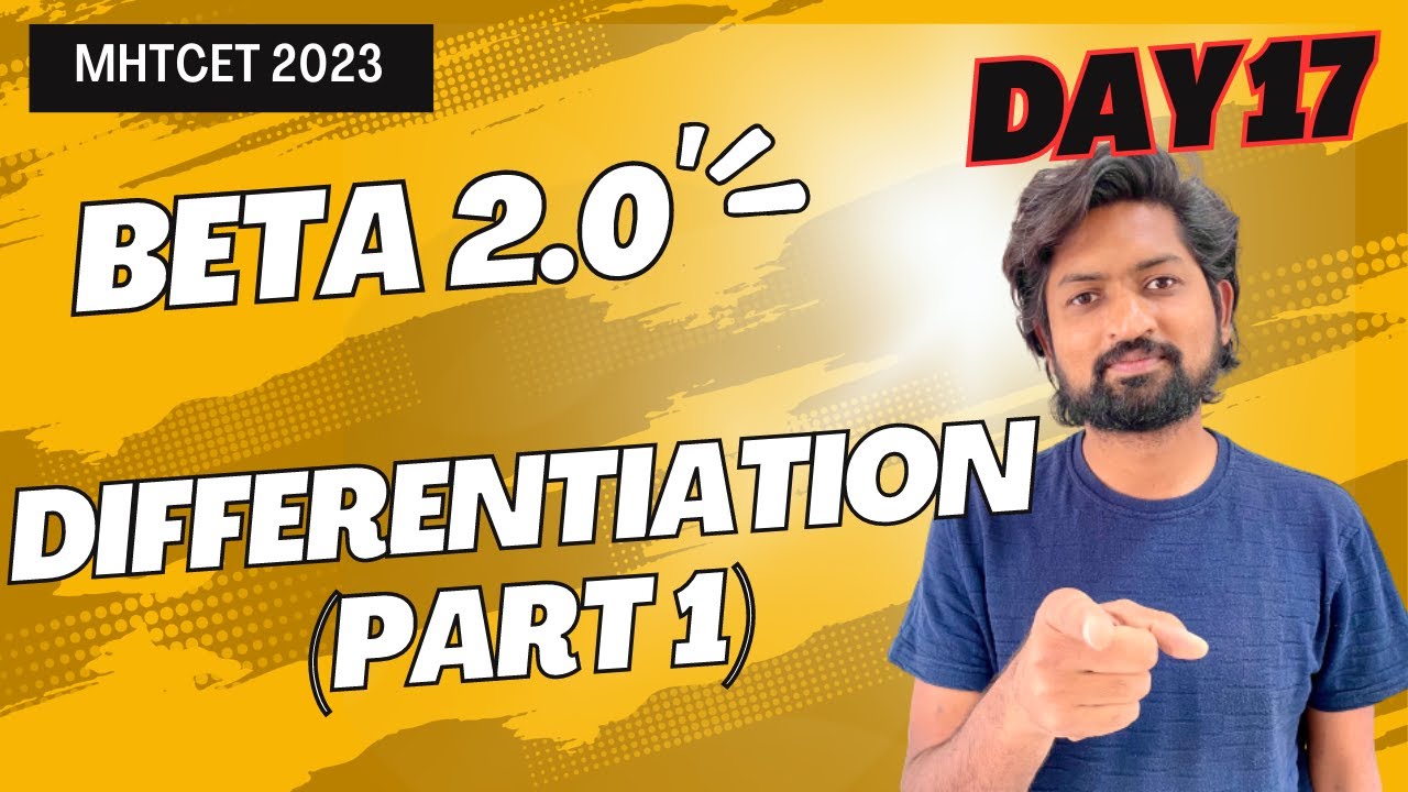 Differentiation Part 1 | MHTCET 2023 | GanitAnk Beta 2.0 #mhtcet2023 #maharashtraboard #crashcourse