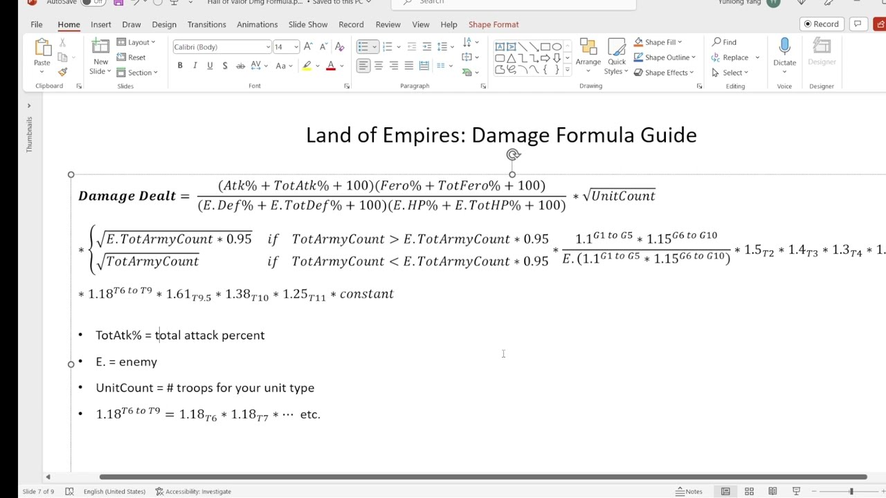 Damage Formula Guide Part 1 | Land of Empires