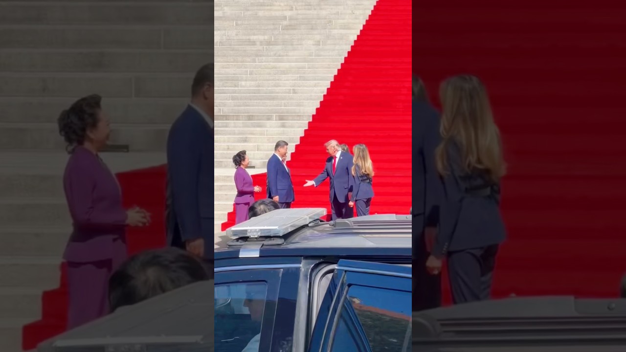 Trump & Xi Shaking Hands Before Leaving!