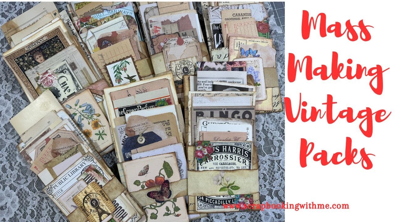 MASS MAKING VINTAGE EPHEMERA PACKS FOR JOURNALS #roxysweeklychallenge 2023