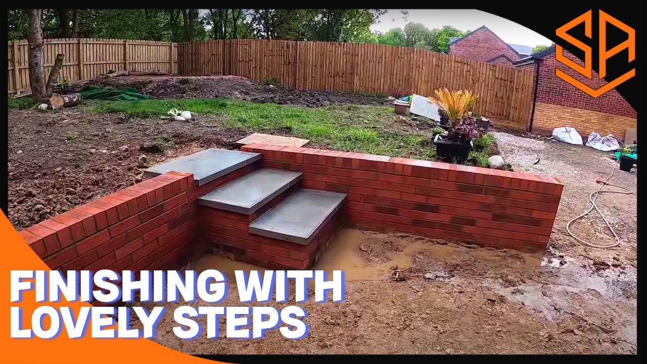 FINISHING GARDEN WALL WITH LOVELY STEPS