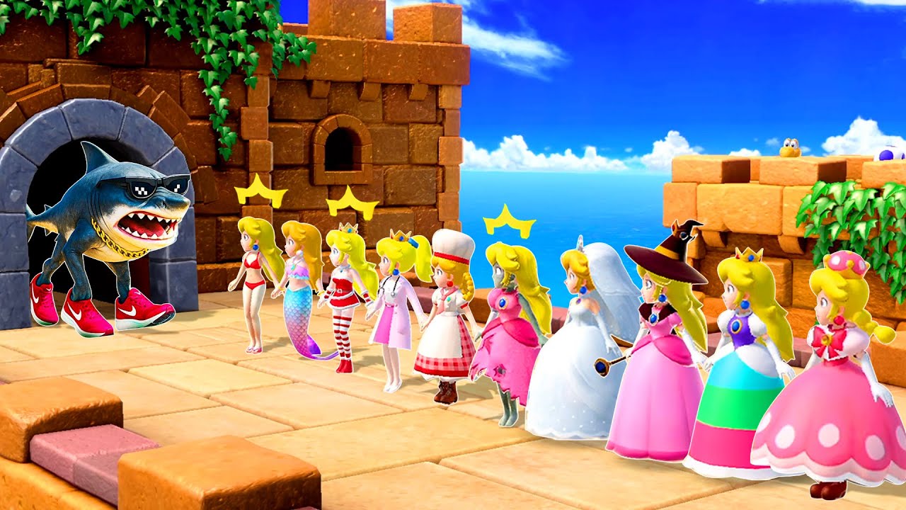 Super Mario Party - All Peach Outfits Collection (Full Showcase) | JinnaGaming