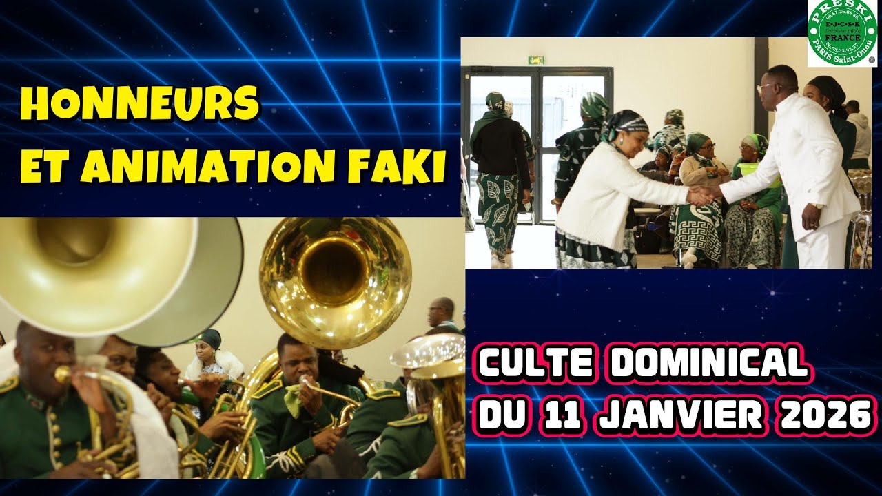 PRESKI PARIS ST OUEN : HONNEURS ET ANIMATION FAKI CULTE DOMINICAL DU 11 JANVIER 2026   4K