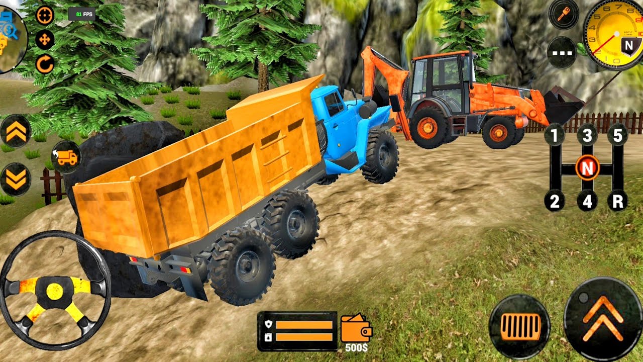 Backhoe Loader JCB Simulator Gameplay - Indian Vehicles Truck 3DX JCB Driving - Android Gameplay