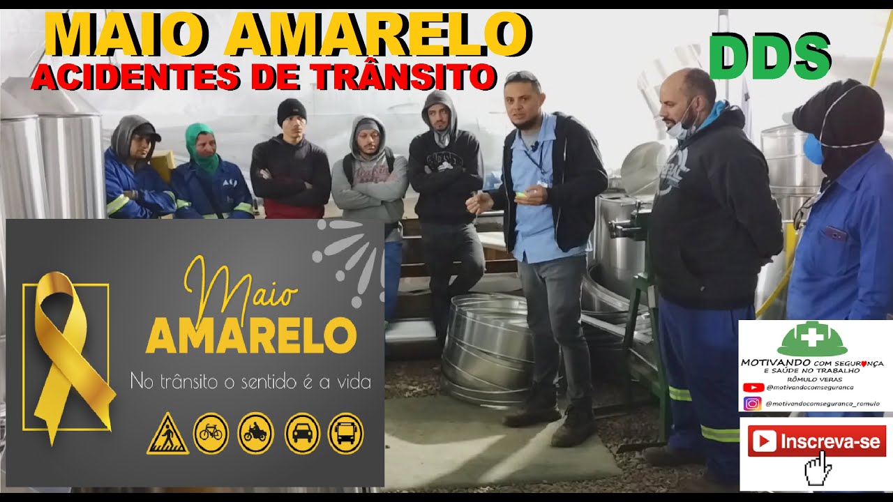 DDS/Palestra motivacional de: Campanha Maio Amarelo, desacelere no trânsito sobreviva (Rômulo Veras)