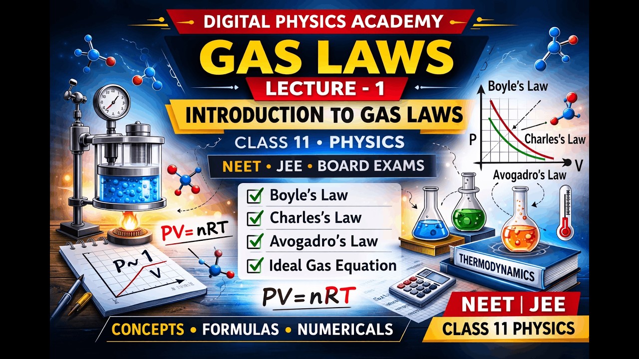 Gas Laws Lecture-1 | Basic Concepts of Gas Laws | IIT JEE / NEET Physics