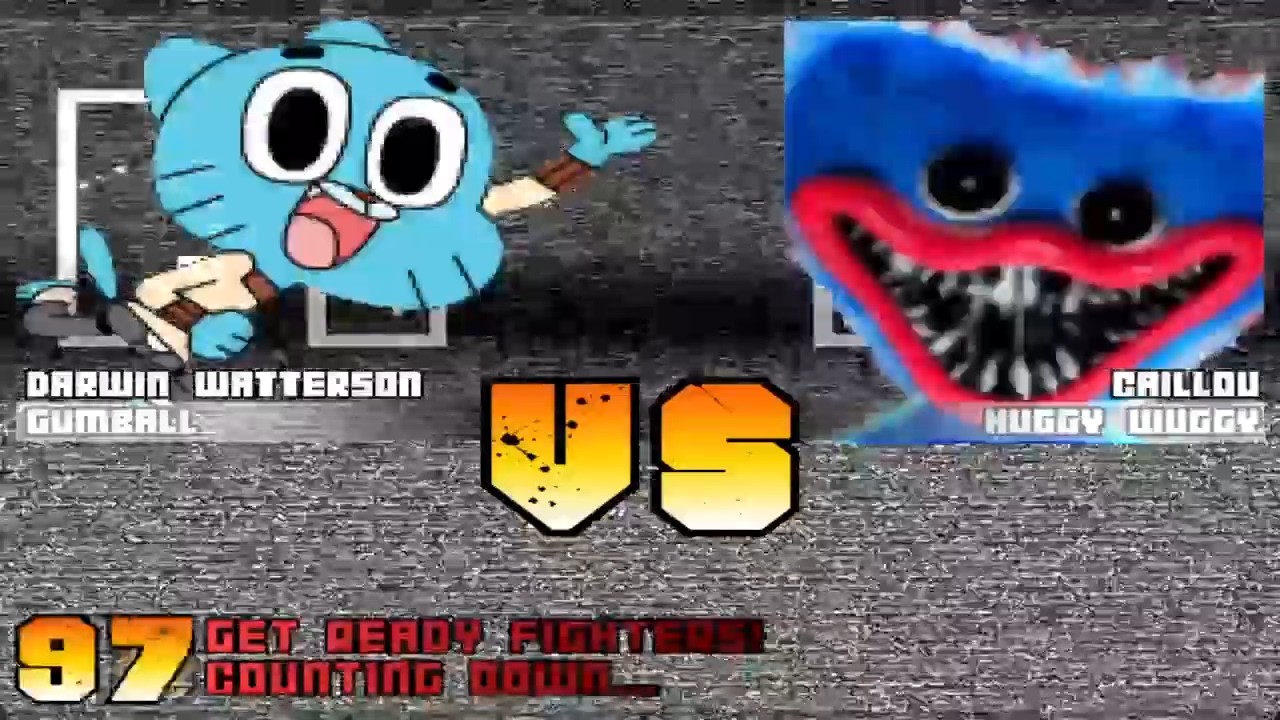 Gumball & Darwin VS Huggy Wuggy & Caillou | MUGEN Simul Battle