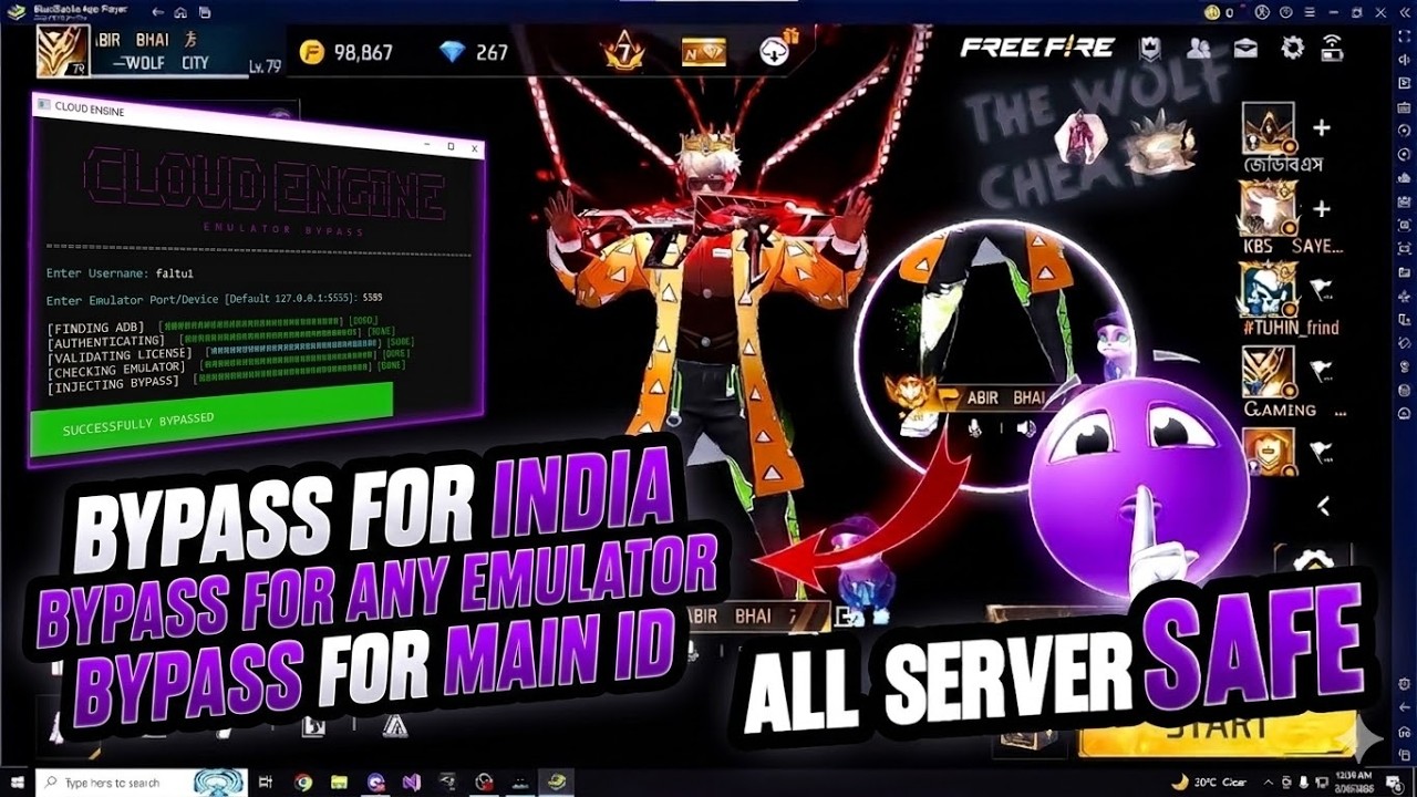 BYPASS GLOBAL | BYPASS FOR BLUESTACKS MSI | FREE FIRE EMULATOR BYPASS | 32 BIT FREE FIRE BYPASS