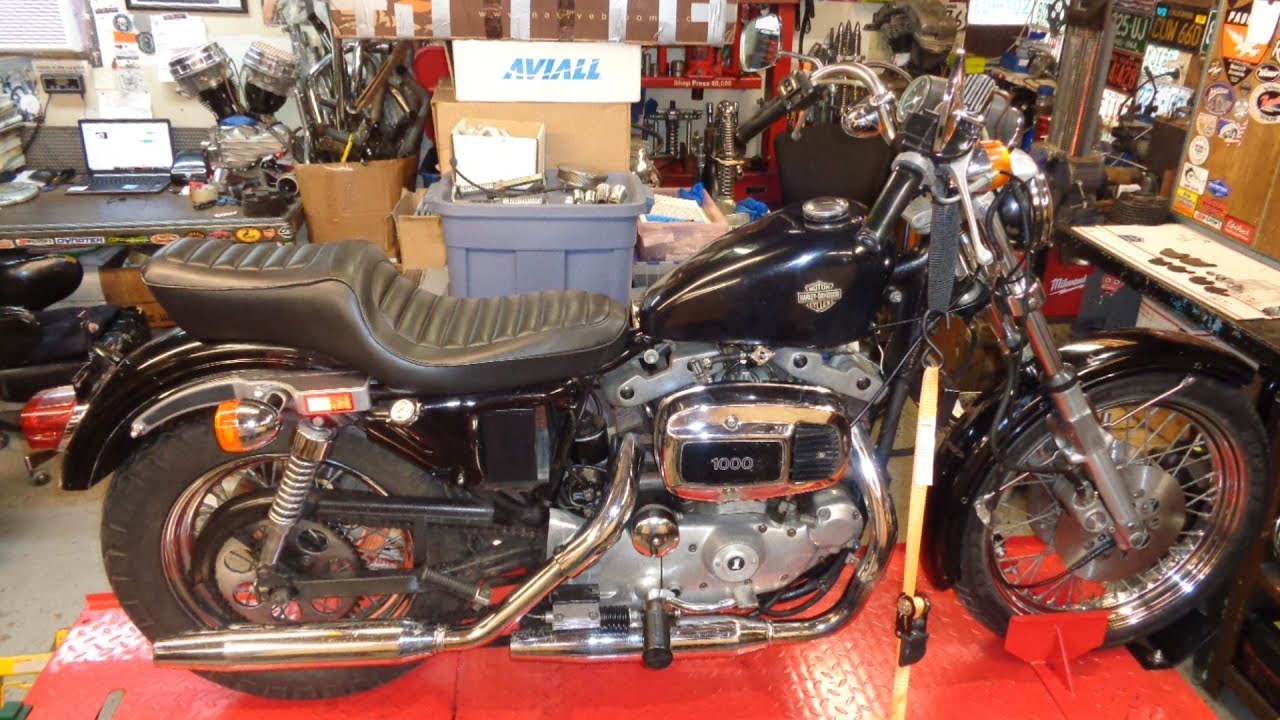 Original 1980 Harley Ironhead Sportster Fired Up
