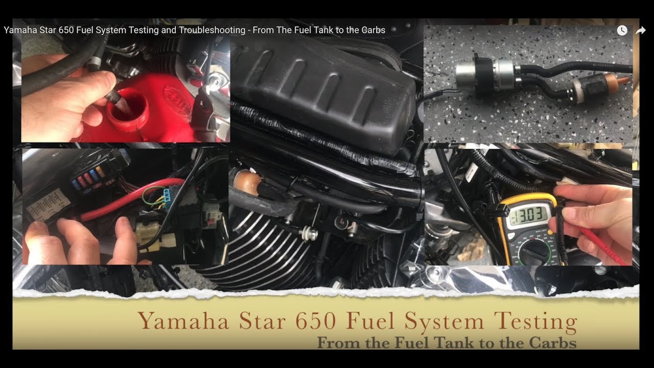 Yamaha Star 650 Fuel System Testing and Troubleshooting  - From The Fuel Tank to the Carbs