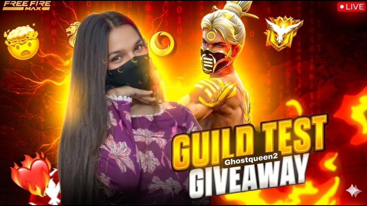 FREE FIRE LIVE GIVEAWAY CUSTOM ROOM 😍| FF LIVE REDEEM CODE GIVEAWAY WITH GHOSTQUEEN2#GIVEAWAY #FF