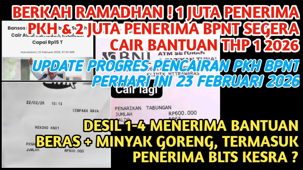 SELAMAT❗️1 JT KPM PKH & 2 JT KPM BPNT SEGERA CAIR BANSOS THP 1 2026❗️UPDATE PKH BPNT HARI INI