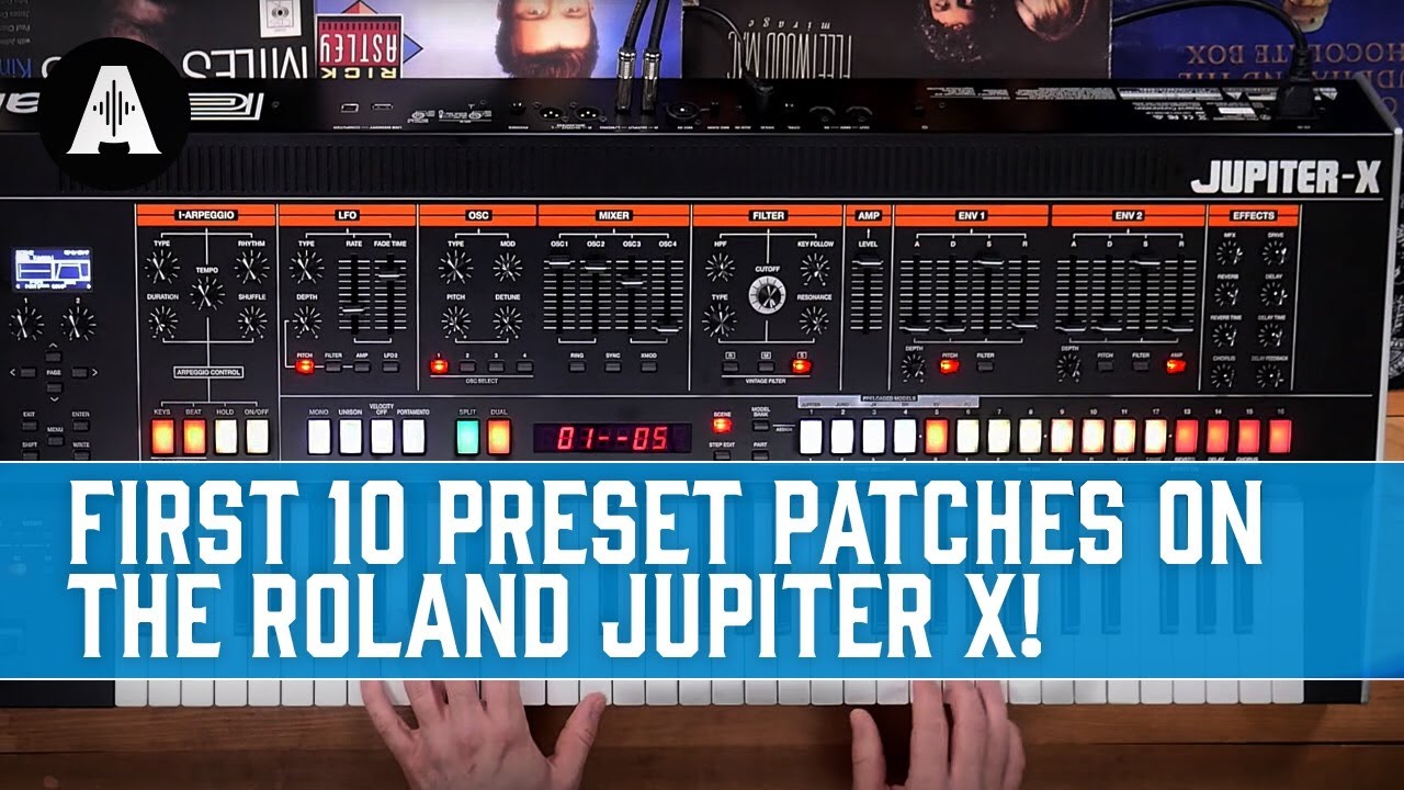 Roland Jupiter X Synthesizer - First 10 Presets Patches!