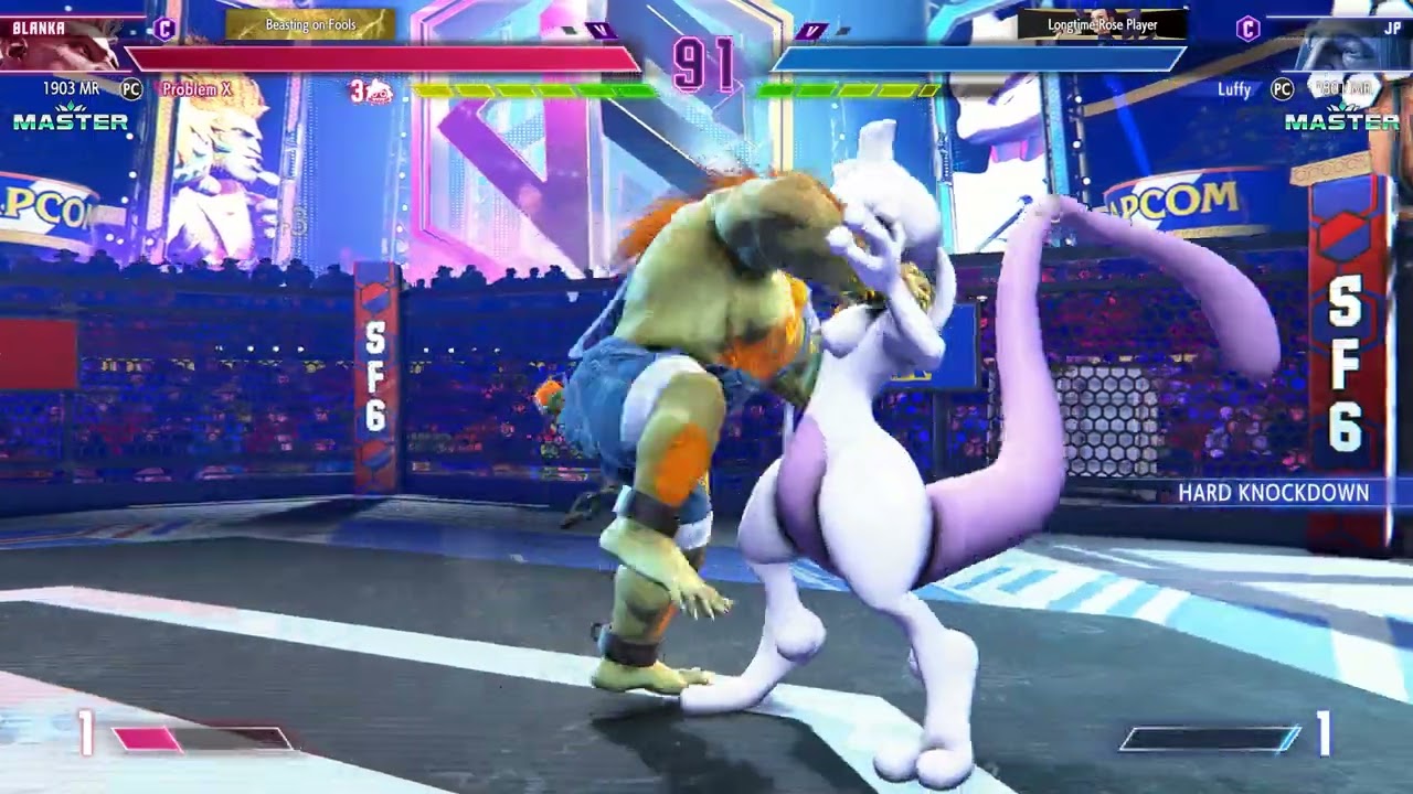 SF6 Problem X (Blanka) vs Luffy (JP Mewtwo) Street Fighter 6