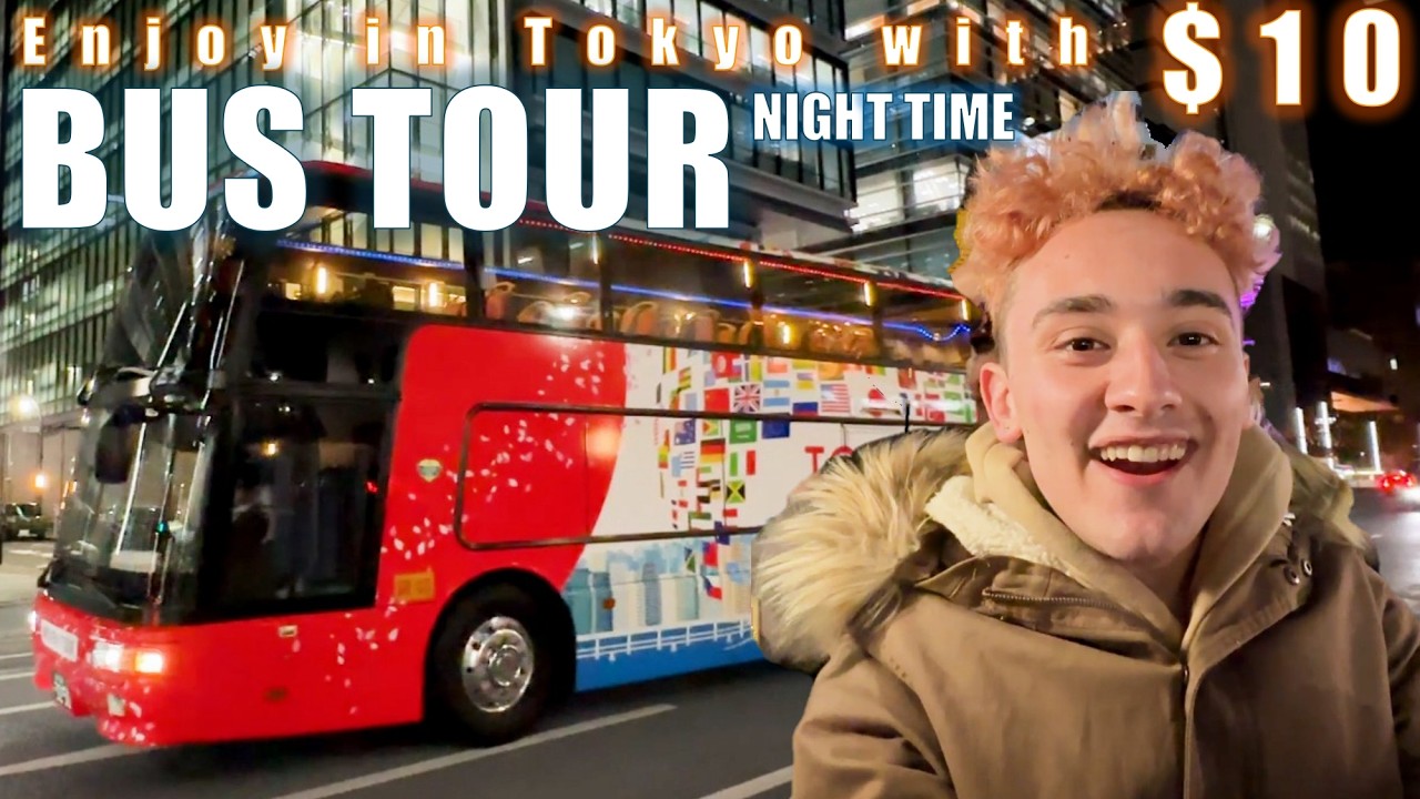 【Thrill Experience】Tokyo Night View in the Metropolitan Expressway by open top bus!!