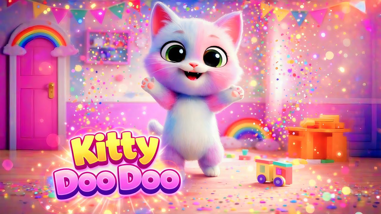 Cute Kitty Dance 🐱 | Kitty Doo Doo Kids Song | Fun Cat Rhyme