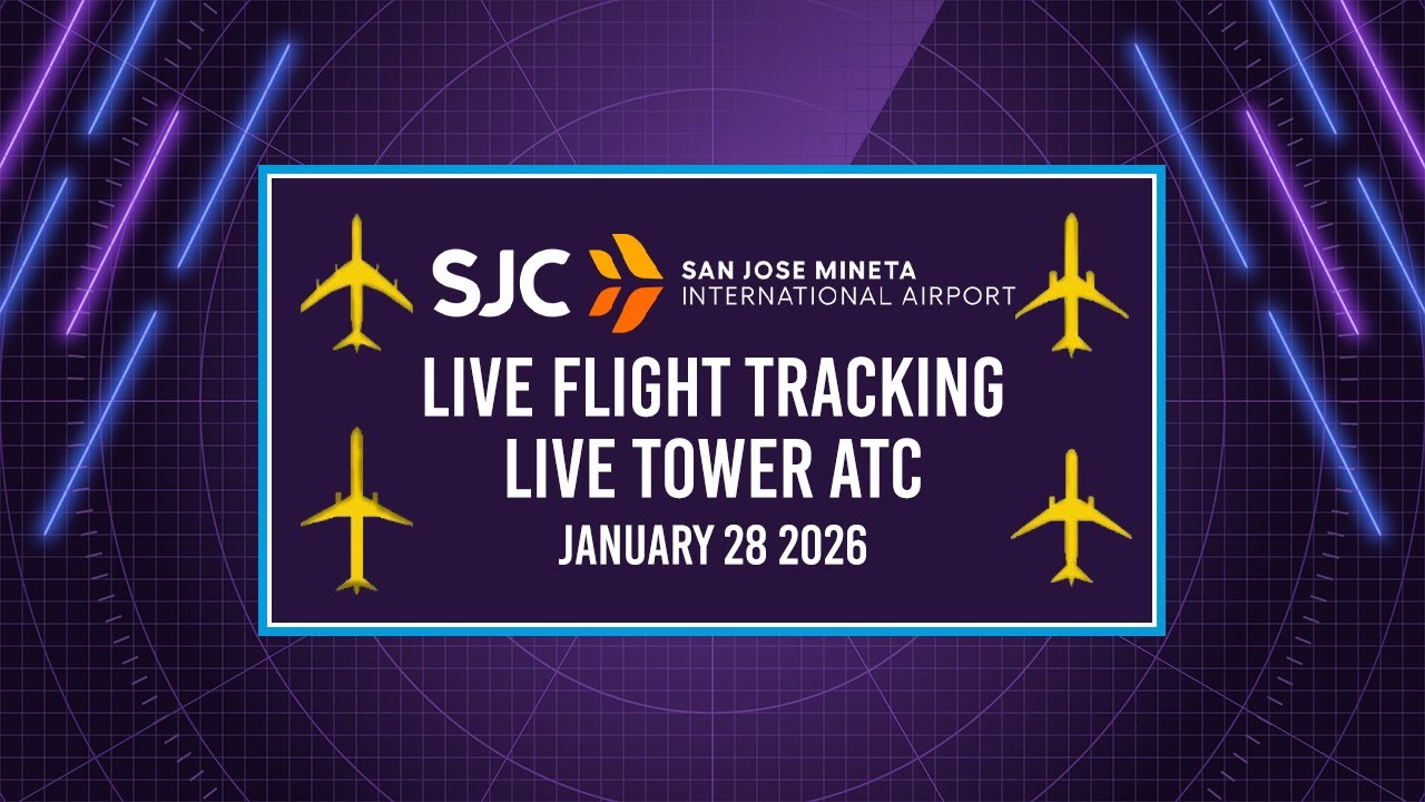 🔴 LIVE SJC PLANE TRACKING & TOWER ATC | SAN JOSE MINETA INTERNATIONAL AIRPORT | 1/28/2026