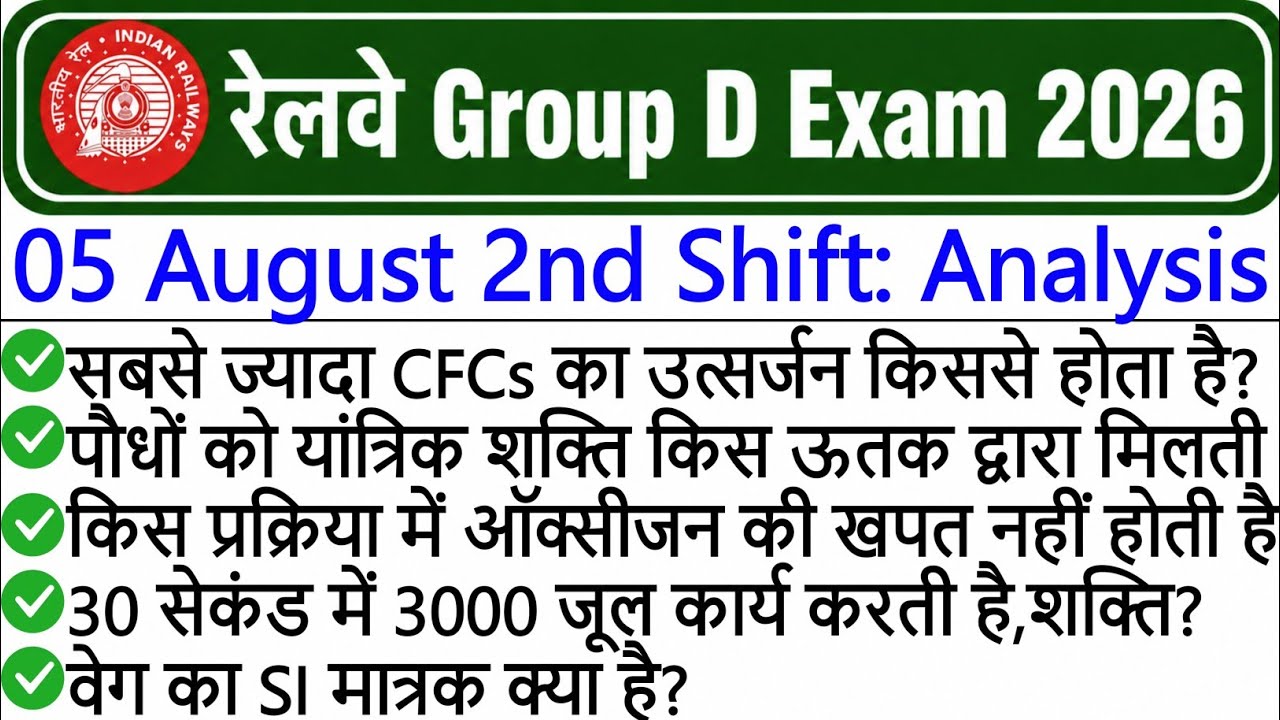RRB Group D Analysis 2026 | RRB Group D 5 August 2nd Shift Analysis | Group D Analysis Today