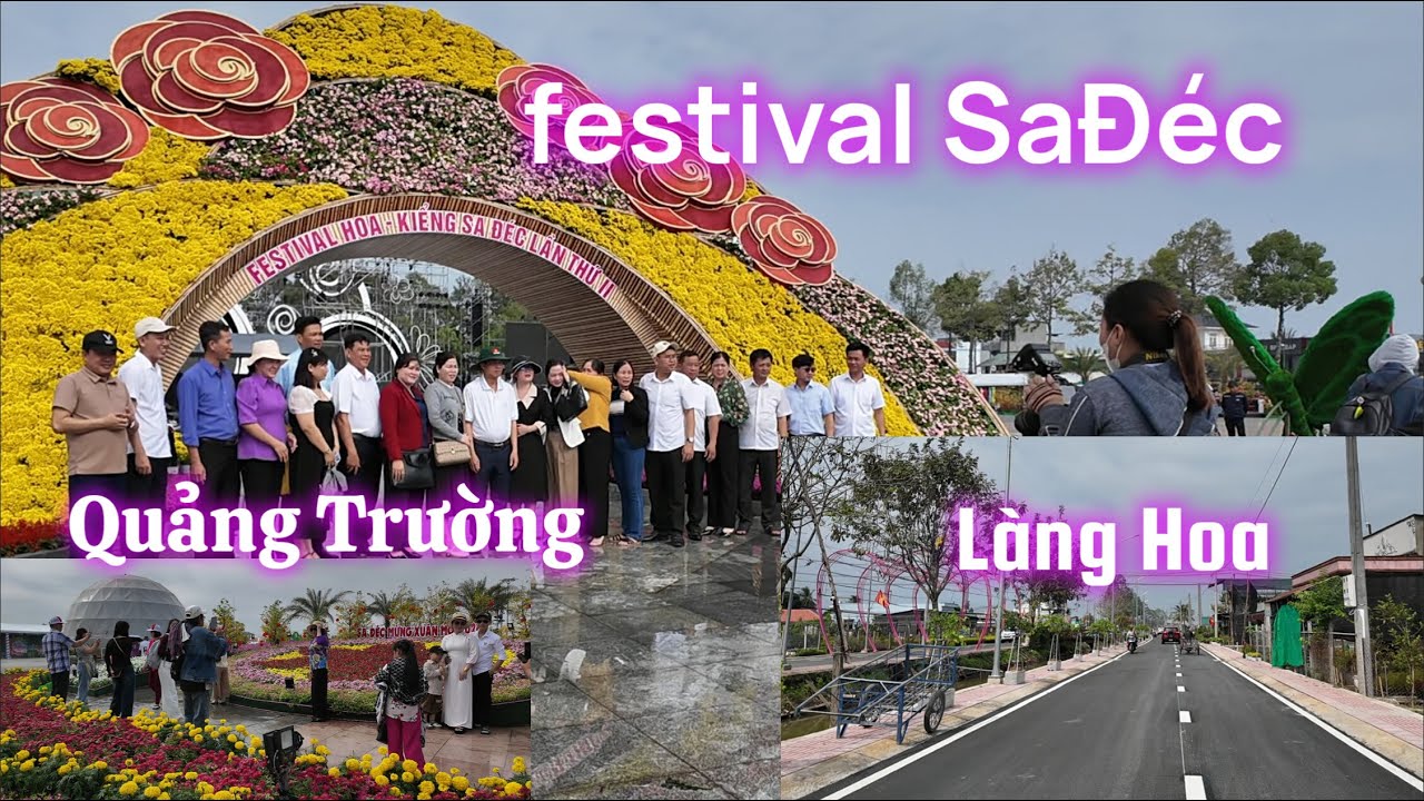 SaĐéc - Trước Giờ Khai Mạc Festival Lần 2 - Quảng Trường Rất Đông - Làng Hoa Rất Vắng