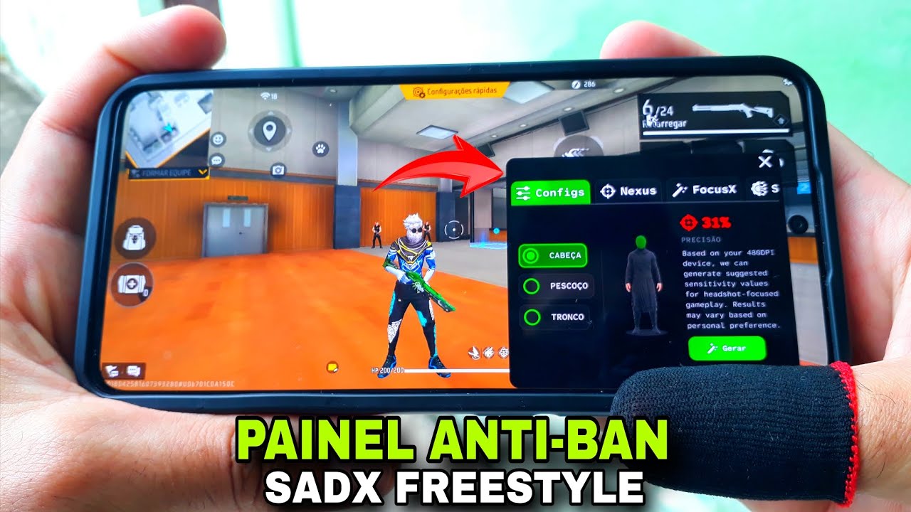 1 DIA TESTANDO O NOVO PAINEL SADX FREESTYLE🔥 (ANDROID E IOS)✅ - FREE FIRE 