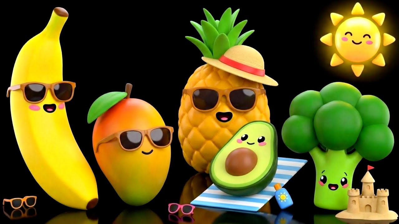 Banana Cha Cha Cha 🍌 | Frutas Bailando 🎶  Canción Infantil Educativa 💃