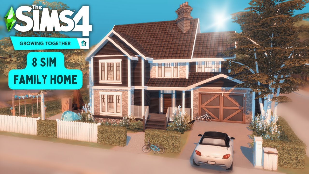 The Sims 4 | GROWING TOGETHER - 8 Sim Family Home - Speed Build (No CC)
