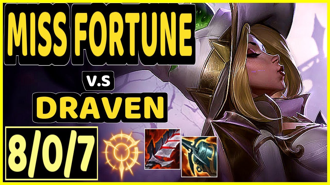 DOUBLELIFT (MISS FORTUNE) vs DRAVEN - 8/0/7 KDA BOTTOM ADC GAMEPLAY - NA Ranked MASTER