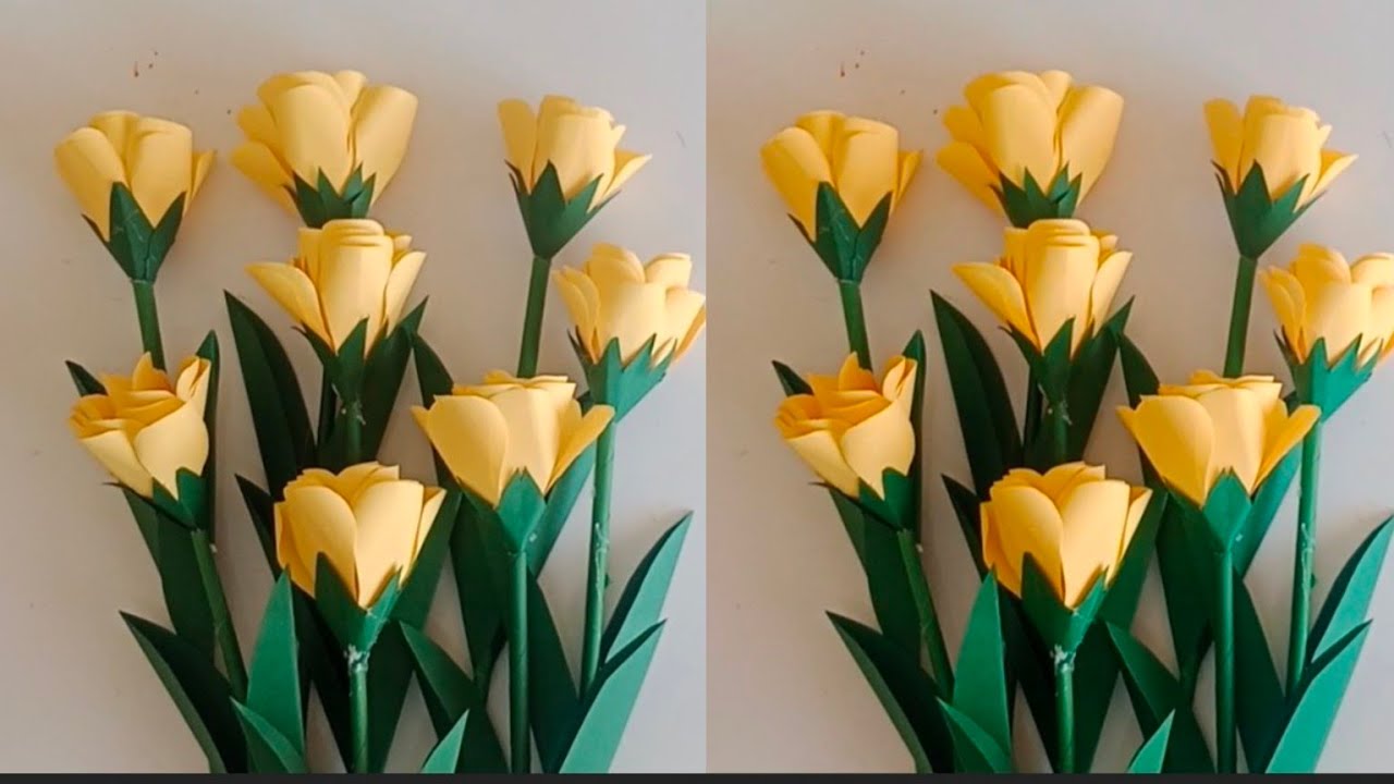 Handmade Paper Rose - Easy and Beautiful Paper Flower Rose Making - DIY Flowers