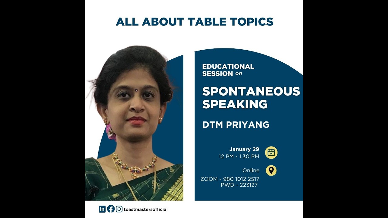 All About Table Topics - Spontaneous Speaking