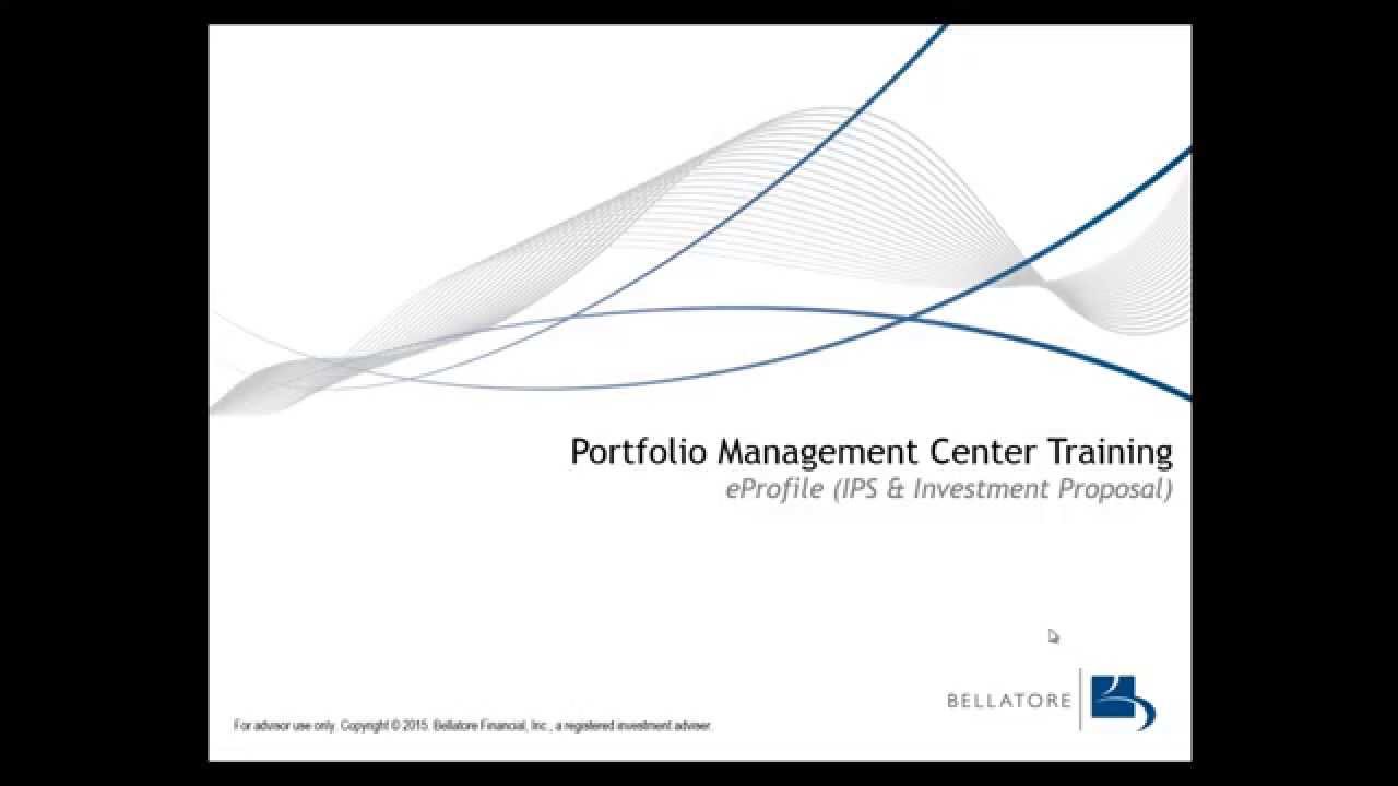 Portfolio Management Center eProfile Demo
