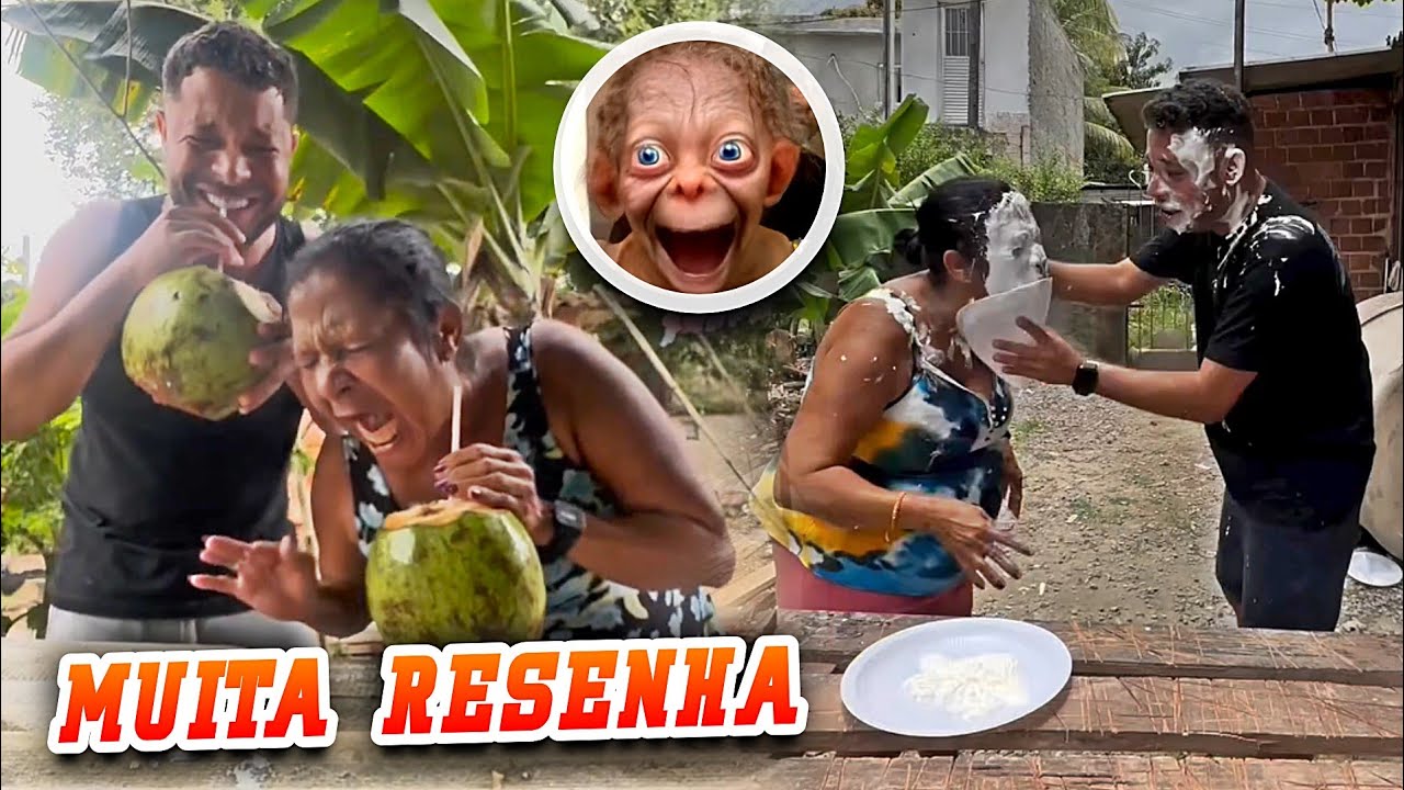 TENTE NÃO RIR 😂😂😂 MAINHA PEGOU AR MUITA RESENHA COM JÚLIO TORTA NA CARA KKK 