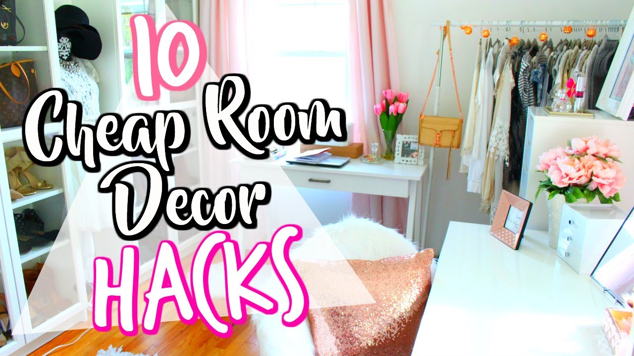 10 Cheap LIFE HACKS to decorate your room! | Belinda Selene
