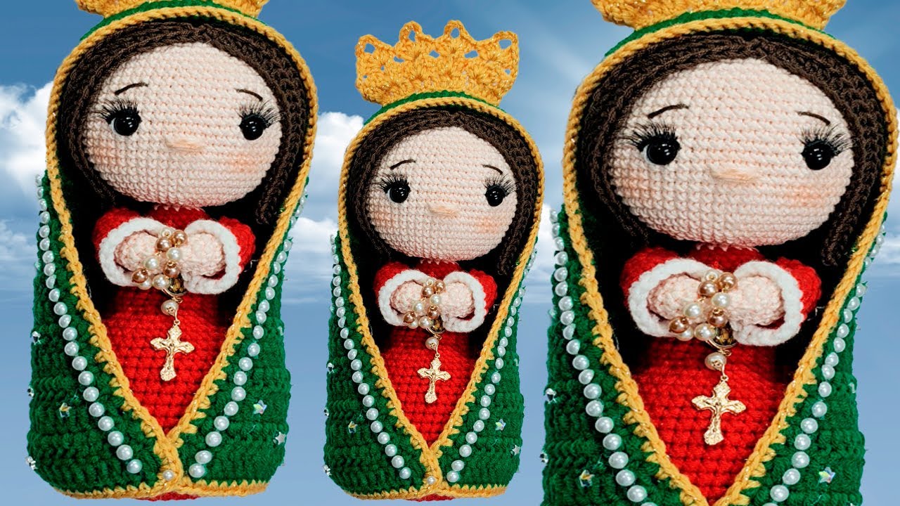 🙏🏼😍 La Virgen de Guadalupe a crochet, el amigurumi más hermoso que verás hoy 🧶Te enseño a tejerla #1
